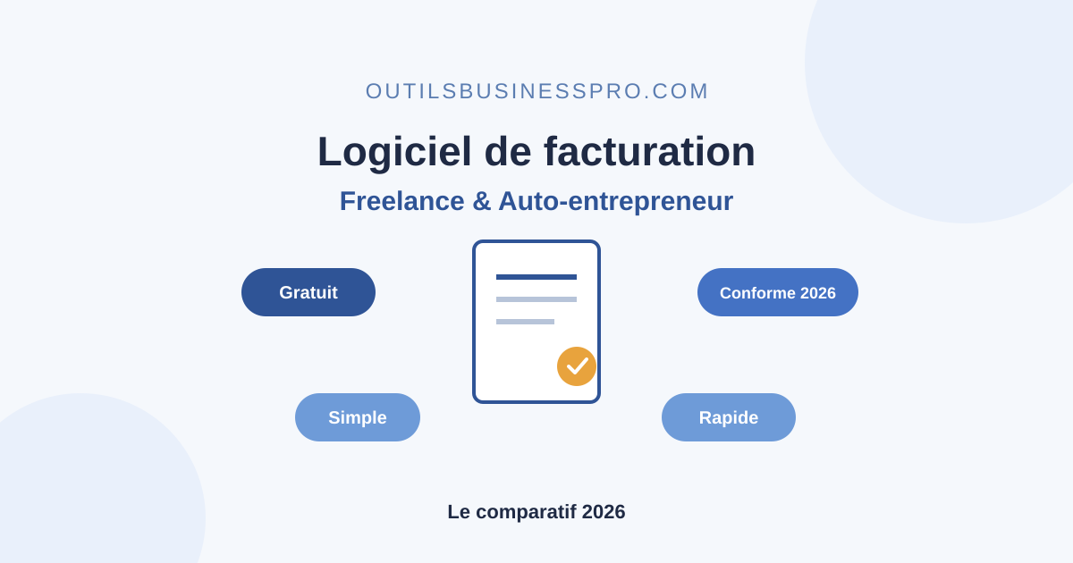 Logiciel de facturation pour freelance et auto-entrepreneur, le comparatif 2026