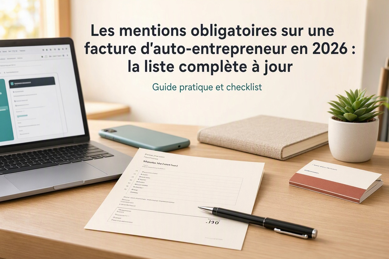 Les mentions obligatoires sur une facture d'auto-entrepreneur en 2026 : la liste complète à jour