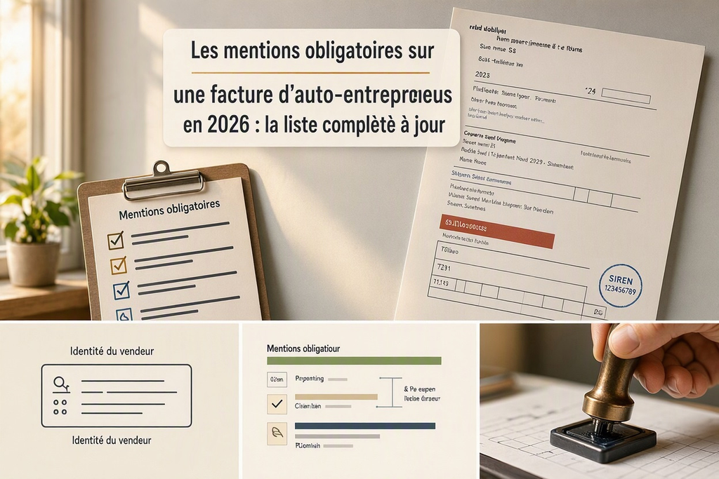 Les mentions obligatoires sur une facture d'auto-entrepreneur en 2026 : la liste complète à jour