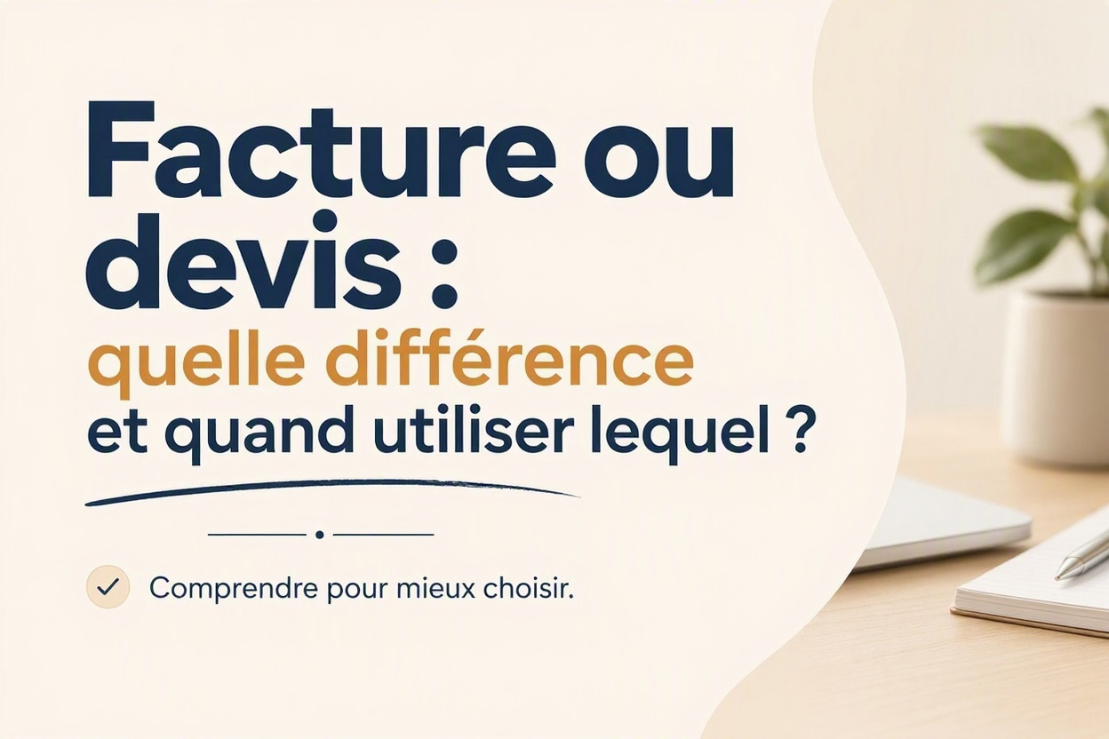 Facture ou devis : quelle différence et quand utiliser lequel ?