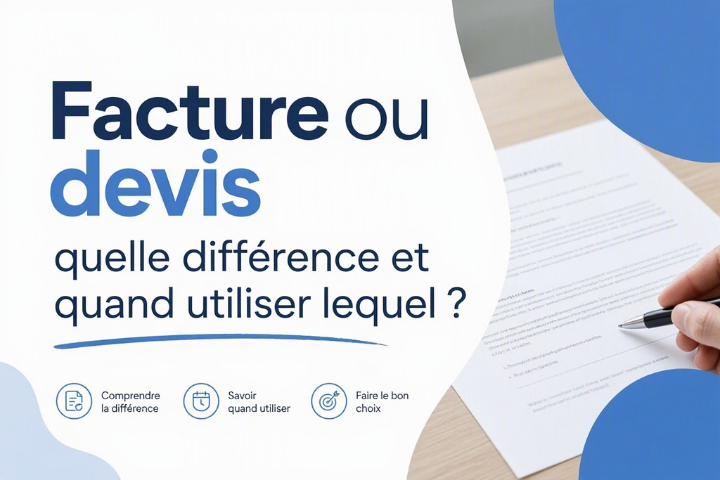 Facture ou devis : quelle différence et quand utiliser lequel ?