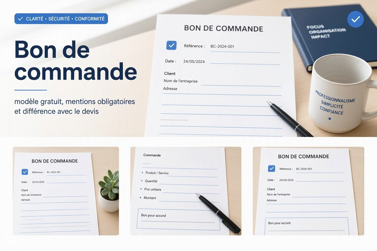 Bon de commande : modèle gratuit, mentions obligatoires et différence avec le devis