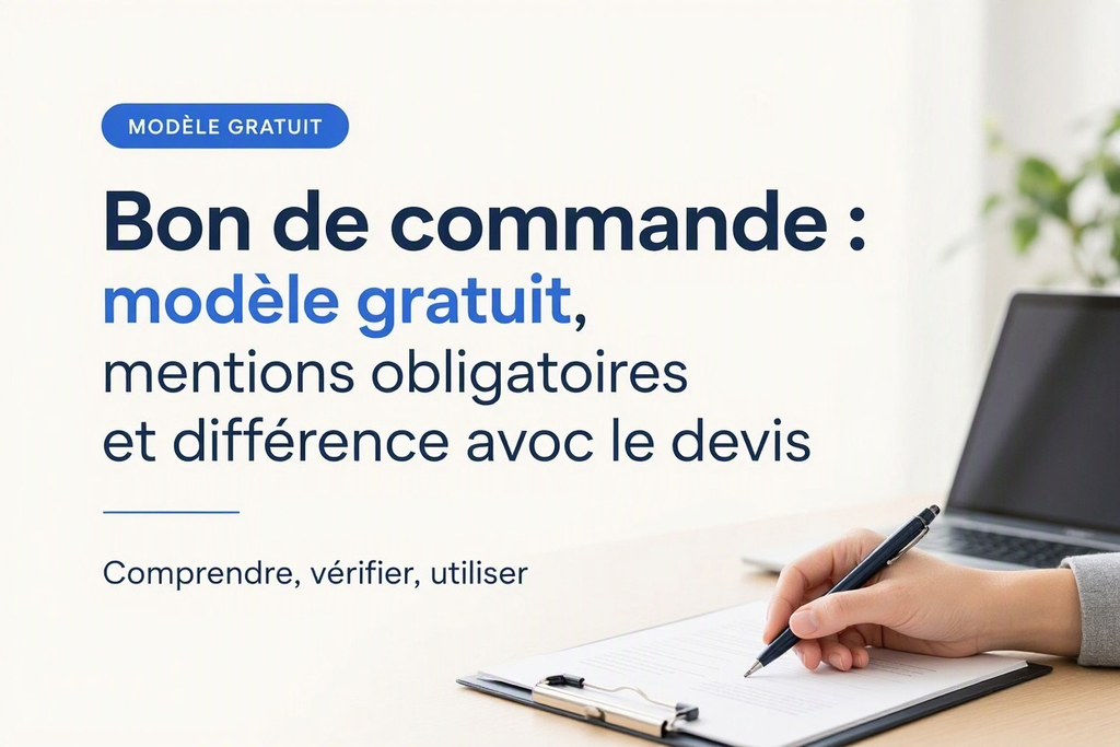 Bon de commande : modèle gratuit, mentions obligatoires et différence avec le devis