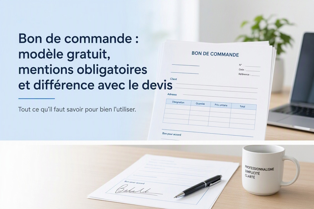 Bon de commande : modèle gratuit, mentions obligatoires et différence avec le devis