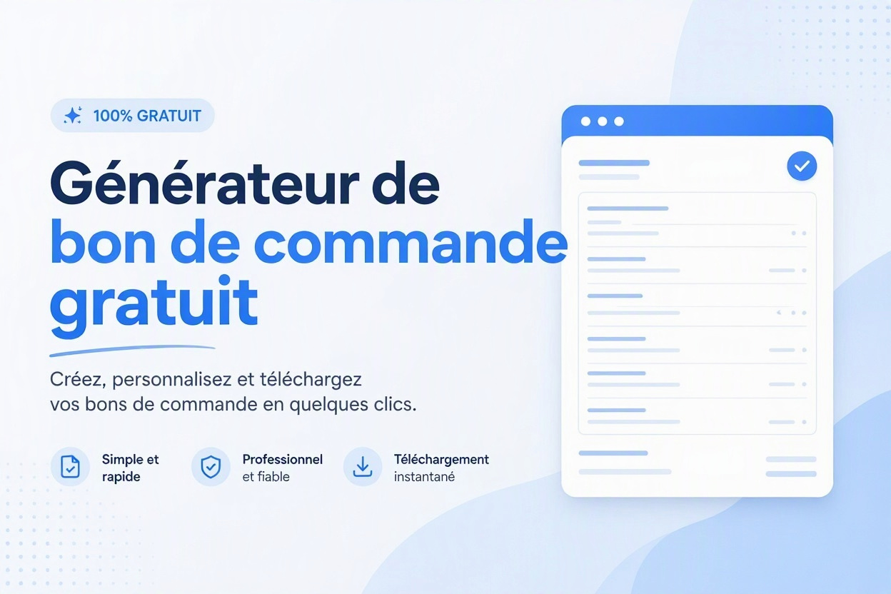 Générateur de bon de commande gratuit