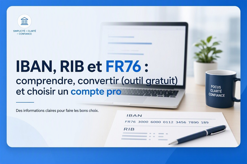 IBAN, RIB et FR76 : comprendre, convertir (outil gratuit) et choisir un compte pro