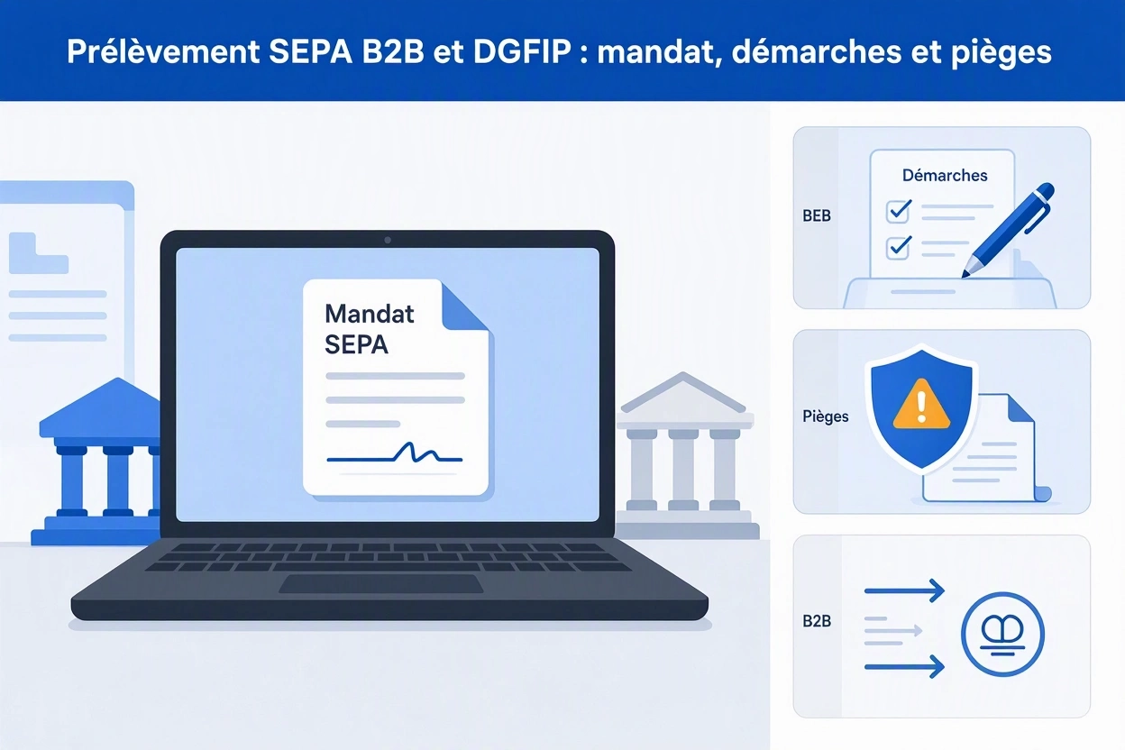 Prélèvement SEPA B2B et DGFIP : mandat, démarches et pièges