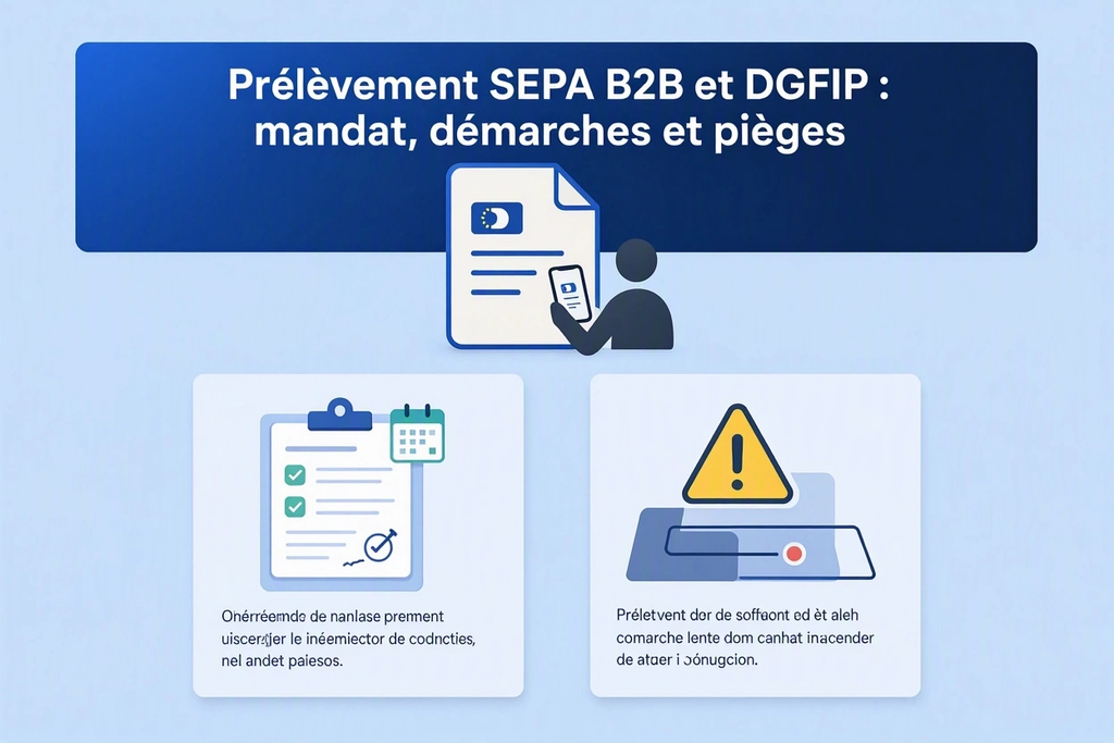 Prélèvement SEPA B2B et DGFIP : mandat, démarches et pièges
